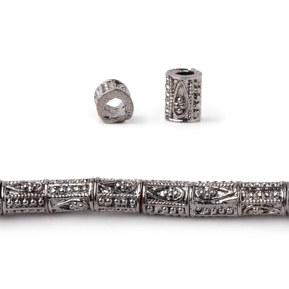 6x4mm Teardrop Design Tube Beads 8 inch 33 pieces