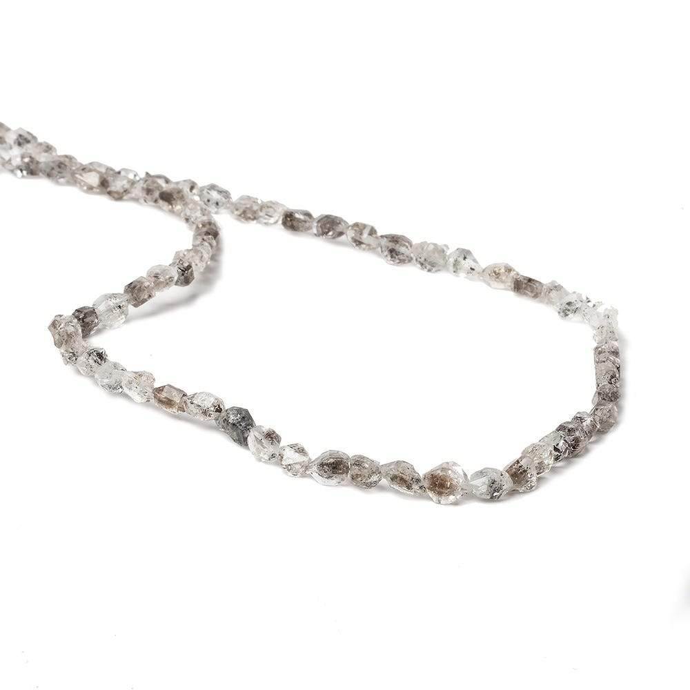 6x4x3mm Double Terminated Quartz Beads Natural Crystals 16 inch 64 pieces