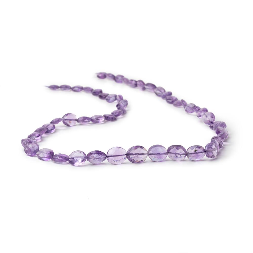 6x5-10x8mm Amethyst Faceted Oval Beads 15.5 inch 52 pieces