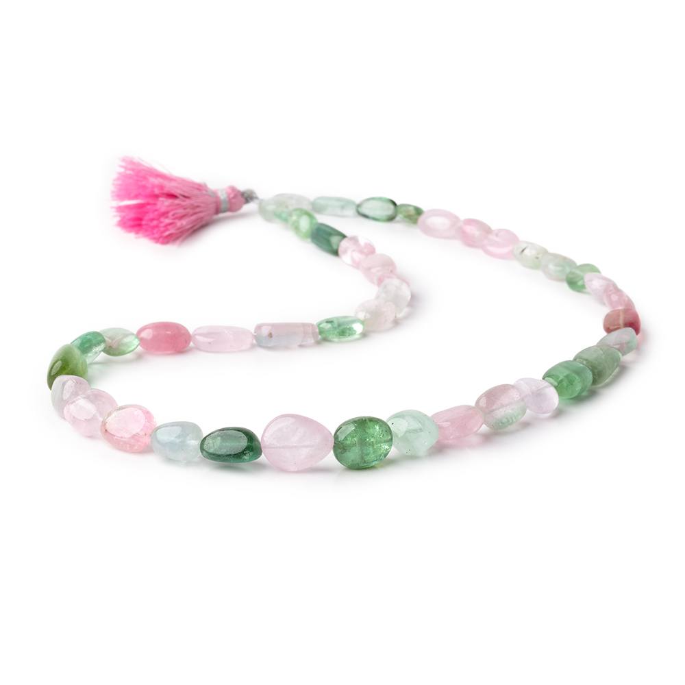 6x5-11x9mm Afghani Tourmaline Plain Nugget Beads 17 inch 43 pieces AAA