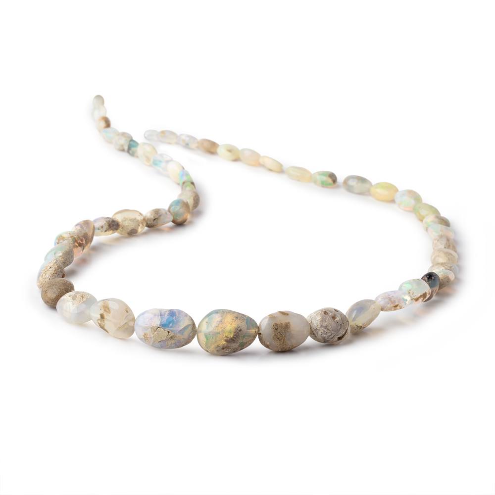 6x5-14x9mm Ethiopian Opal with Matrix Plain Nugget Beads 17.75 inch 48 pieces AA