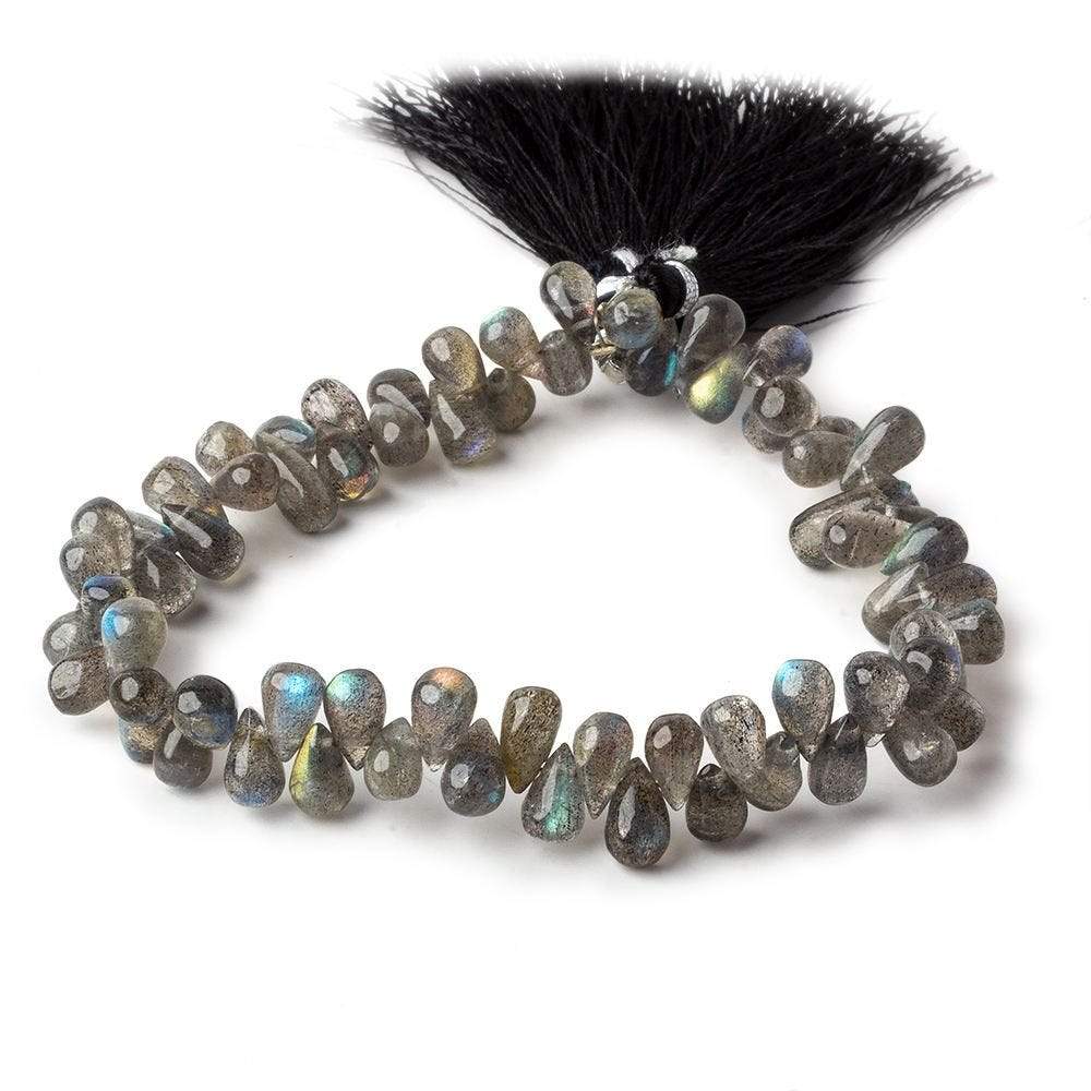 6x5-8x5mm Labradorite Plain Tear Drop Beads 8 inch 70 pieces