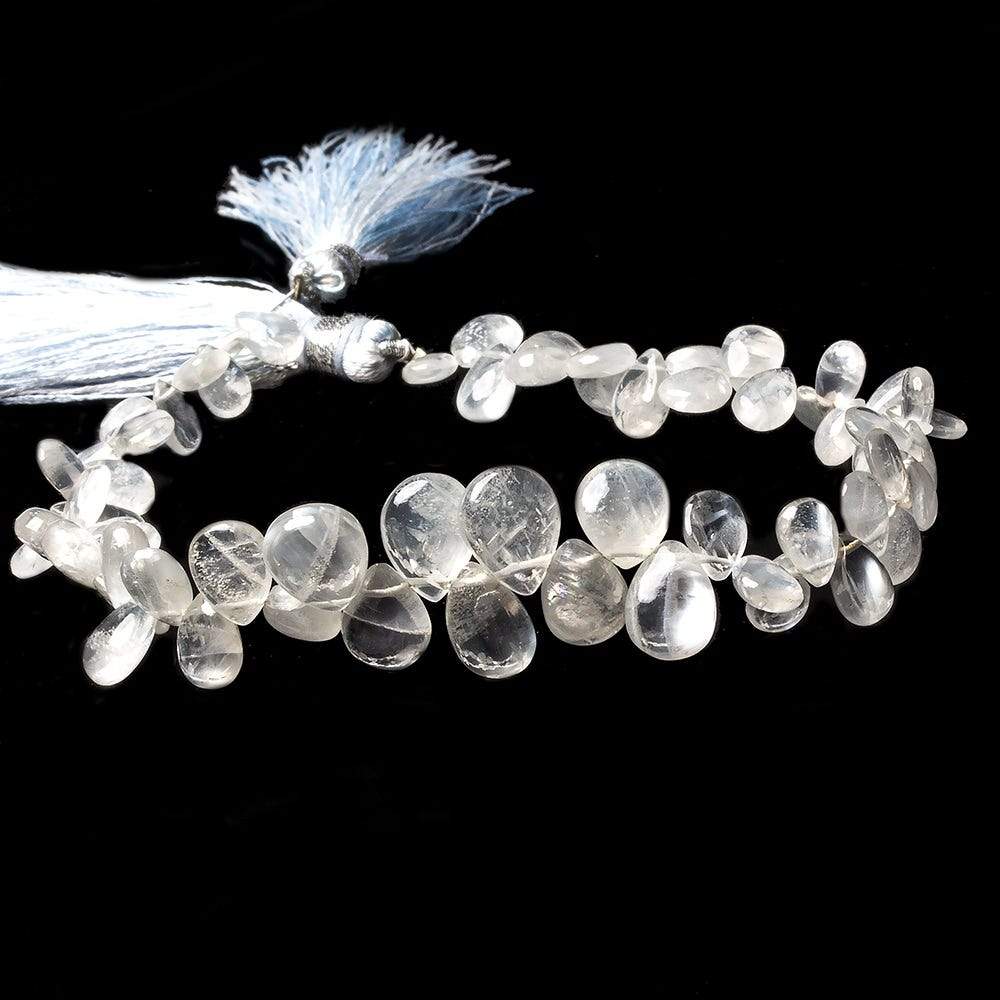 6x5-9x7mm Ceylon Moonstone plain pear beads 8 inch 56 pieces A grade