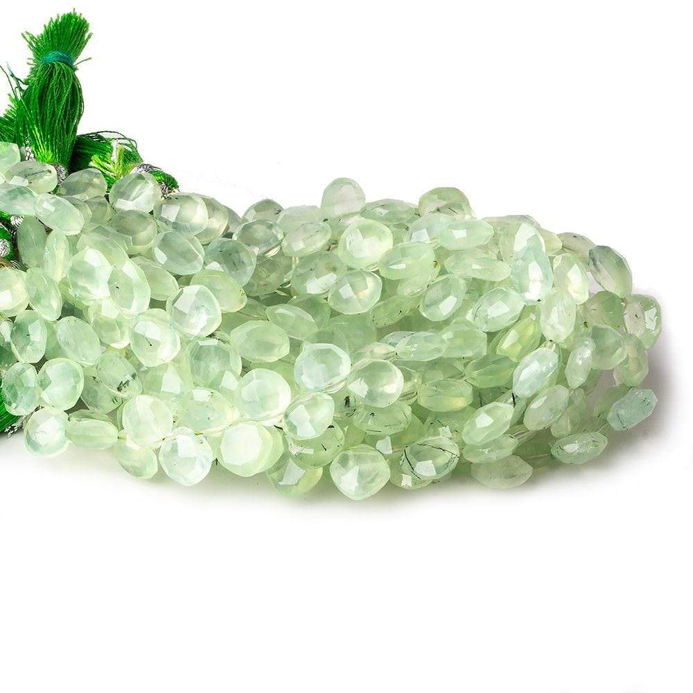 6x6-6.5x6.5mm Prehnite faceted pillow beads 7.25 inch 46 pieces