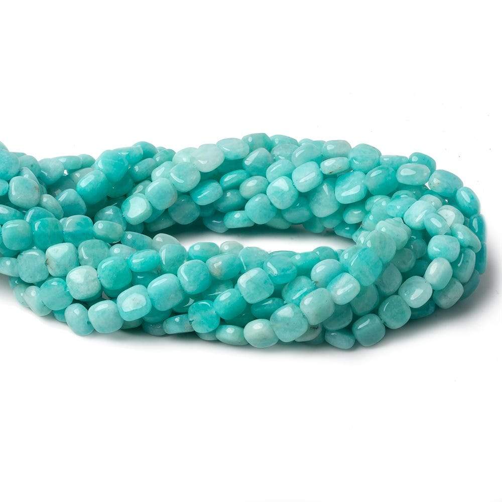 6x6-7x7mm Amazonite Plain Pillows 15.5 inch 63 beads AA
