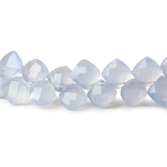 6x6mm Turkish Blue Chalcedony faceted pillow beads 7.5 inch 56 pieces A