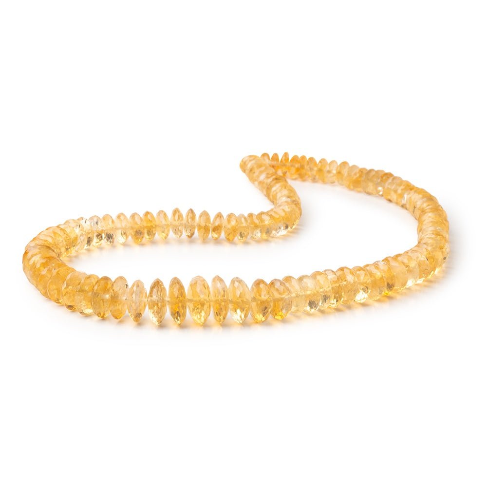 7-12mm Citrine German Faceted Rondelle 16 inch 105 Beads AA