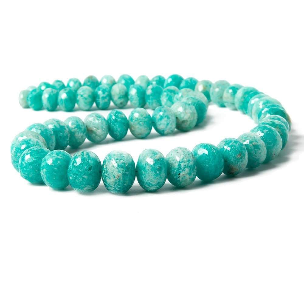7 - 11mm Amazonite Faceted Rondelle Beads 55 pieces