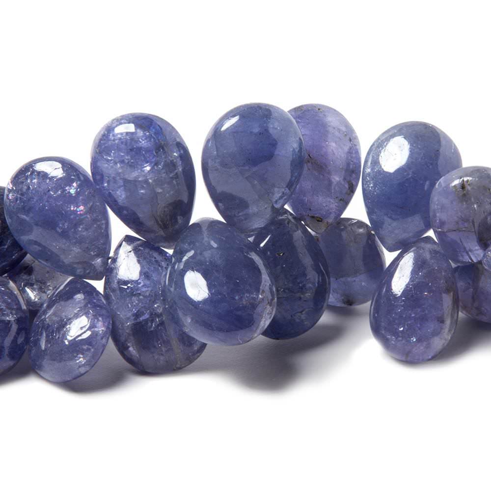 7-15mm Tanzanite Beads Plain Pears, A Quality 8.25 inch 62 pieces