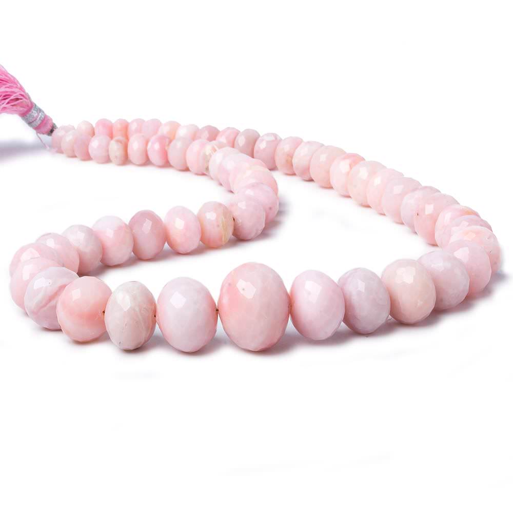 7-20mm Pink Peruvian Opal Faceted Rondelle Beads 18 inch 55 pieces