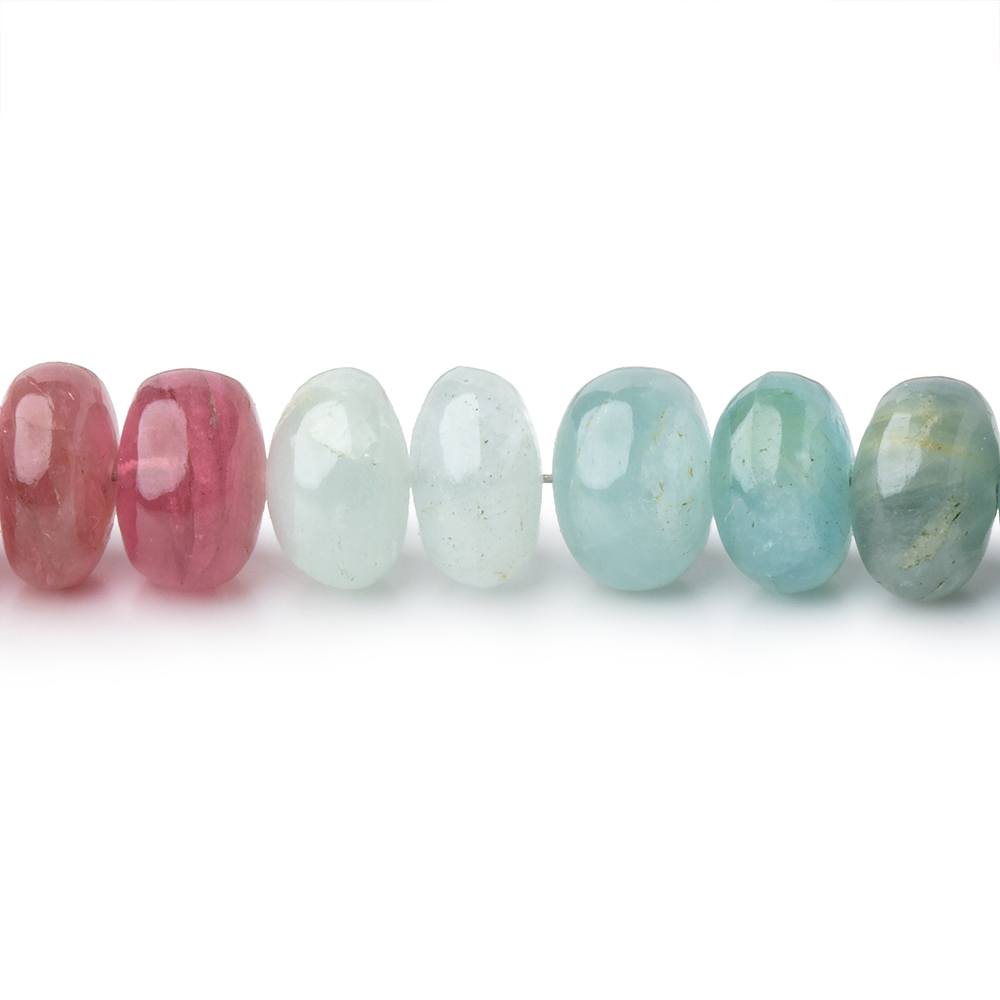 7-8mm Afghani Tourmaline Plain Rondelle 19 inch 96 Beads A