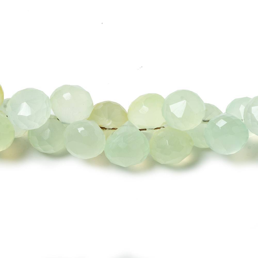 7-8mm Citrus Yellow Green Chalcedony Candy Kiss Beads 8 inch 53 pieces