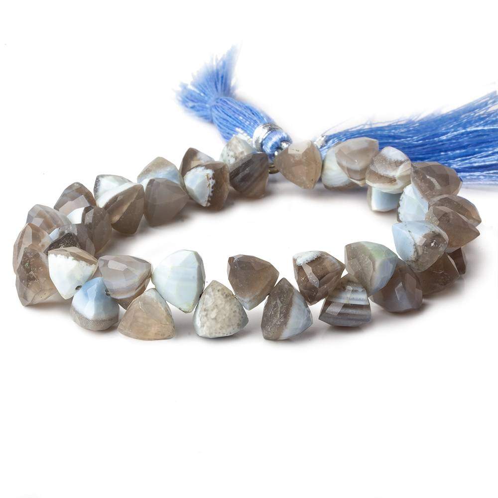 7-8mm Owyhee Natural Blue Opal faceted trillions 40 beads