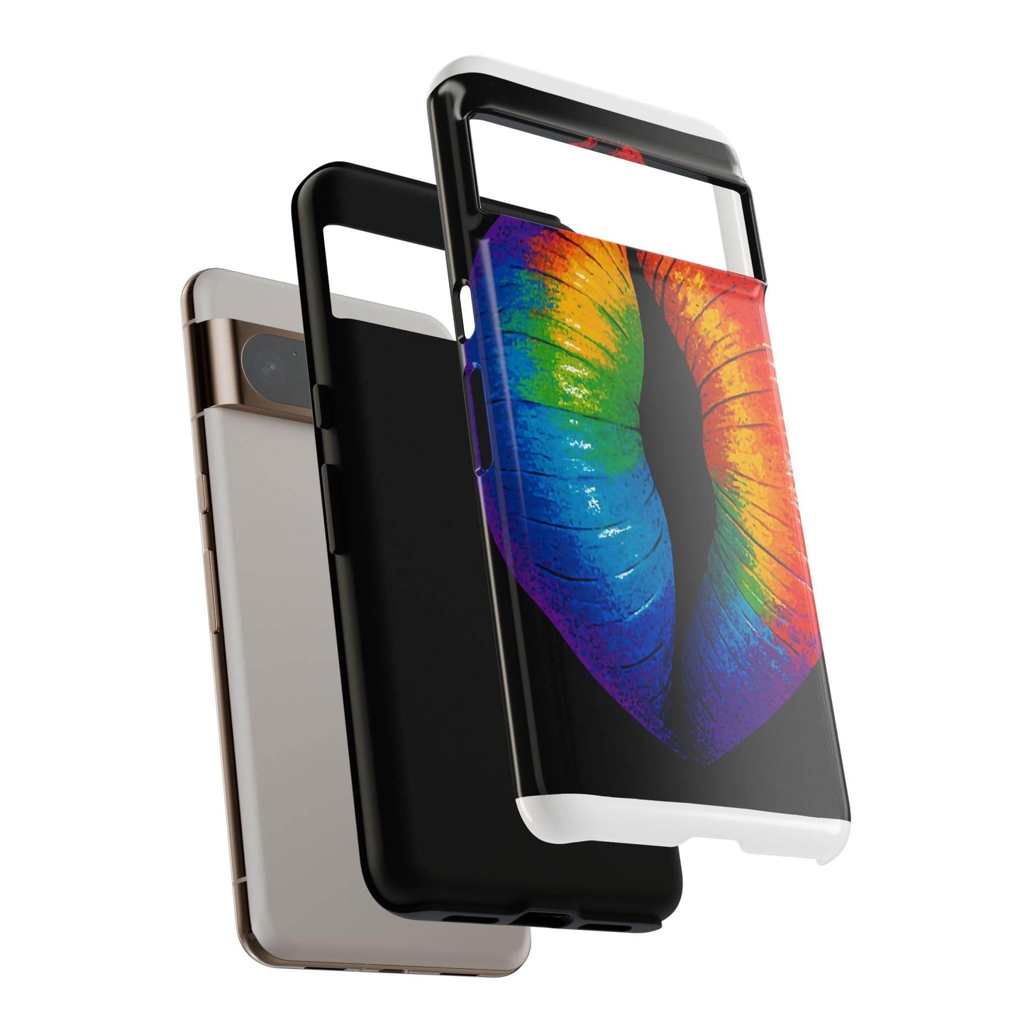 Rainbow Lips Phone Case - Bold Colorful Pride Accessory