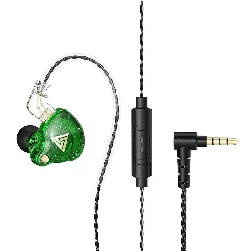 QKZ AK6 in Ear Earphone 6 Dynamic Driver Unit Headphone with Mic Stereo Sports HIFI Subwoofer Headset Monitor Earbuds