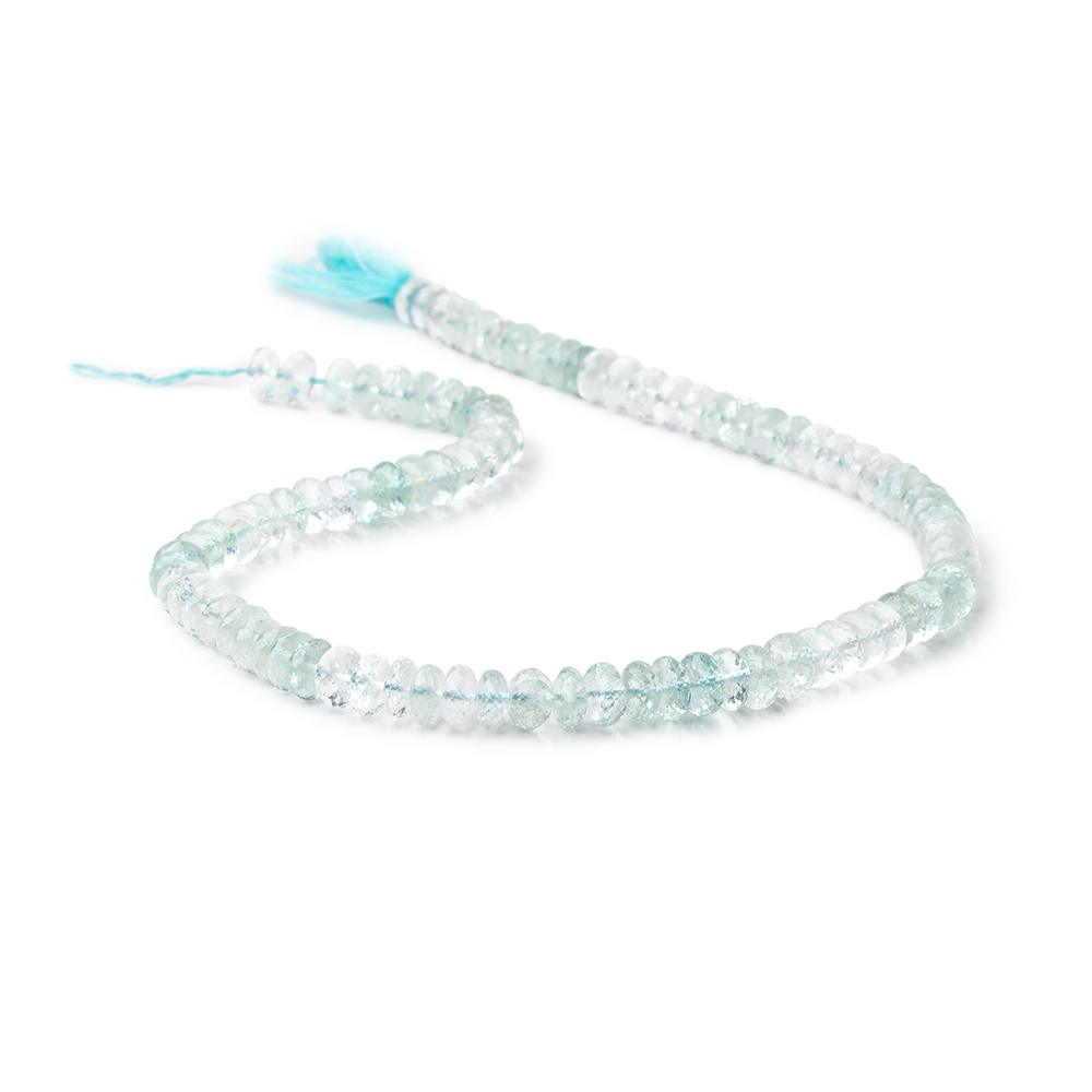 7.5mm Aquamarine Faceted Rondelle Beads 15 inch 93 pieces