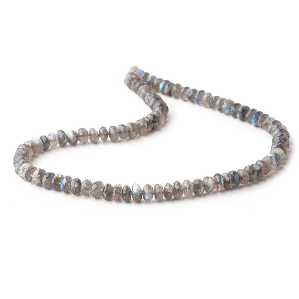 7mm Labradorite Faceted Rondelle Beads 14 inch 94 pieces