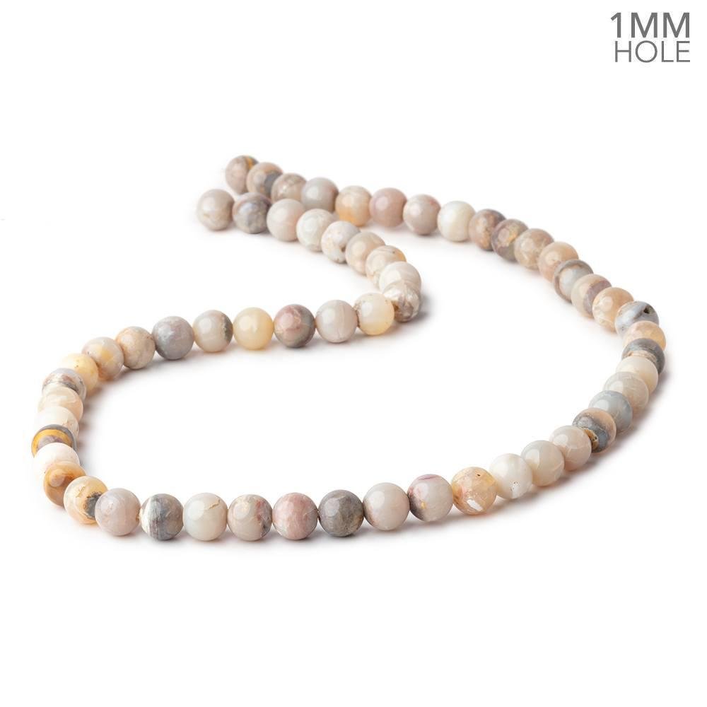 7mm Australian Opal Plain Round Beads 15 inch 57 pieces 1mm Large Hole