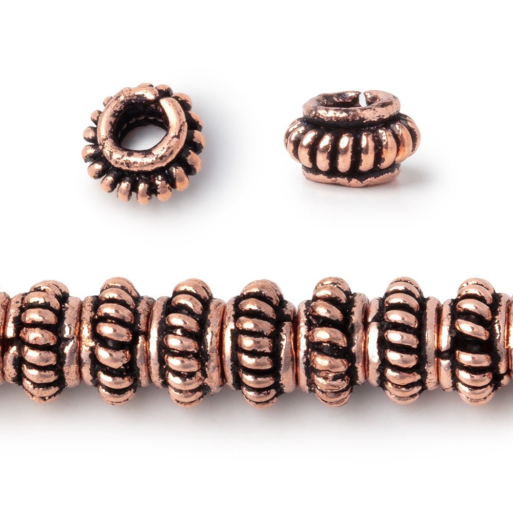 7mm Pinwheel Spacer Beads with 3mm Large Hole 8 inch Strand