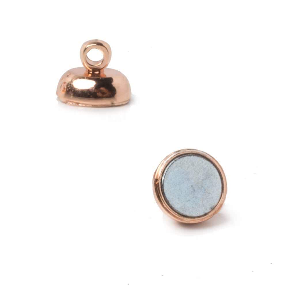7mm Rose Gold plated Magnetic Clasp Set of 5 pieces