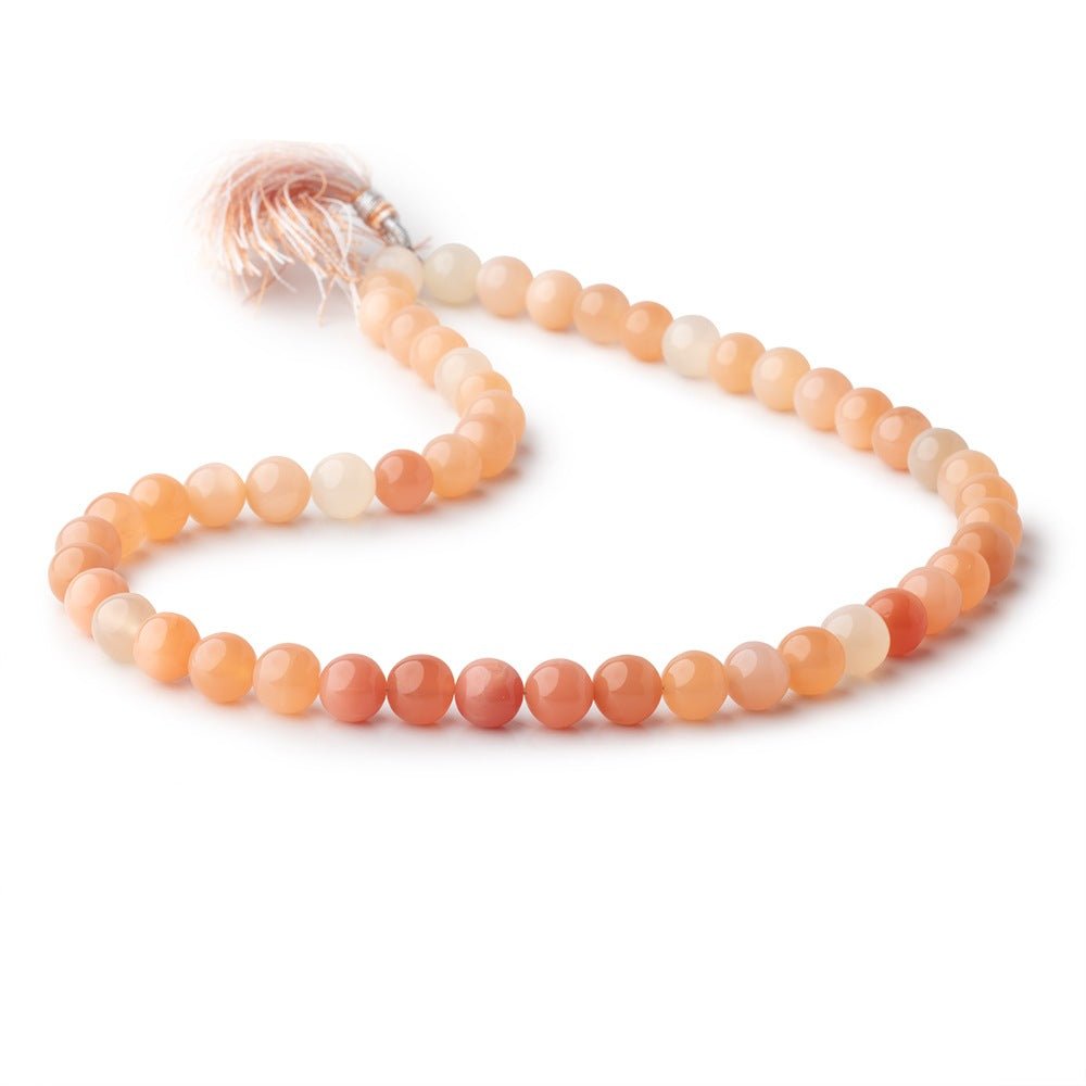 7mm Tri-Color Moonstone Plain Round Beads 16 inch 49 pieces