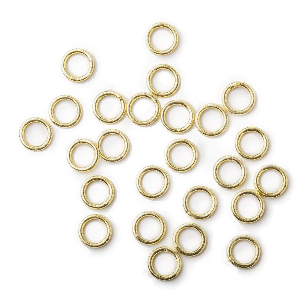 7mm Vermeil Plain Jumpring 25 rings per bag