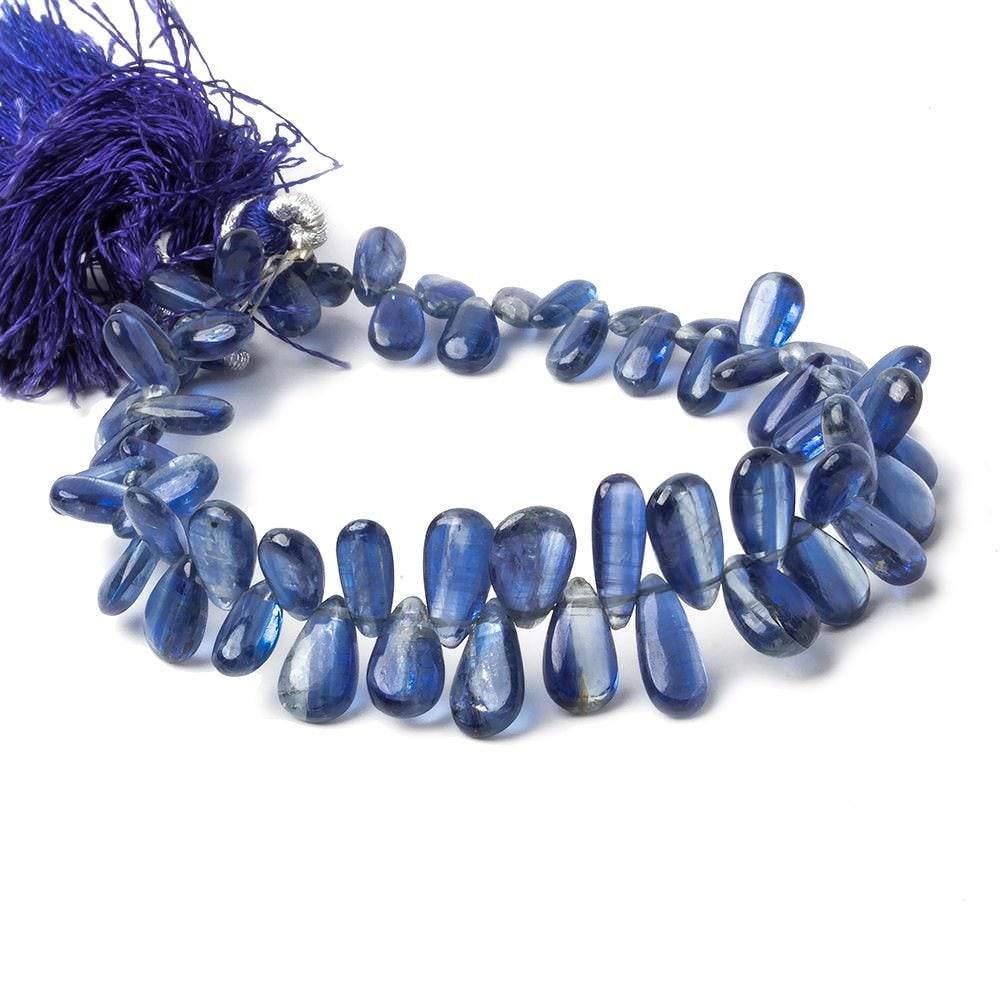 7x4-11.5x6.5mm Blue Kyanite Plain Pear Beads 7.75 inch 61 pieces