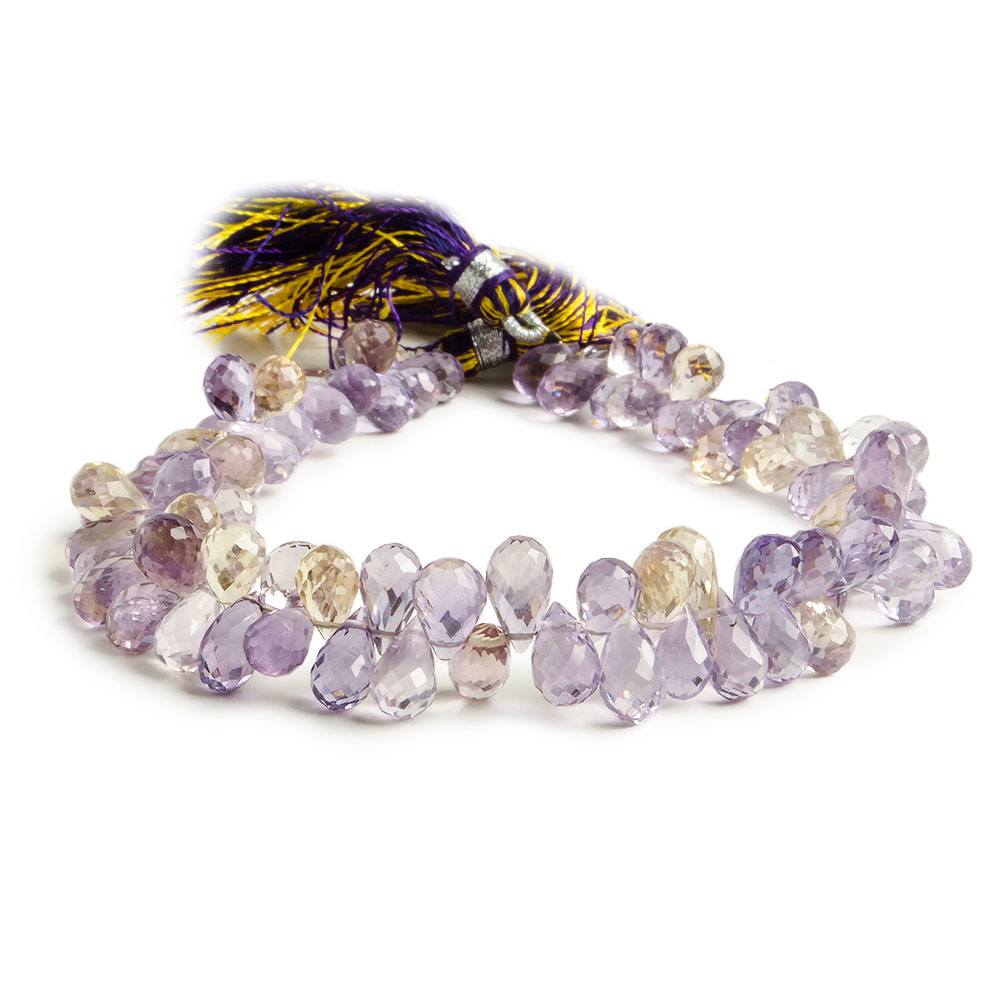 7x4-9x5mm Ametrine Tear Drop Beads 8 Inch 92 pieces