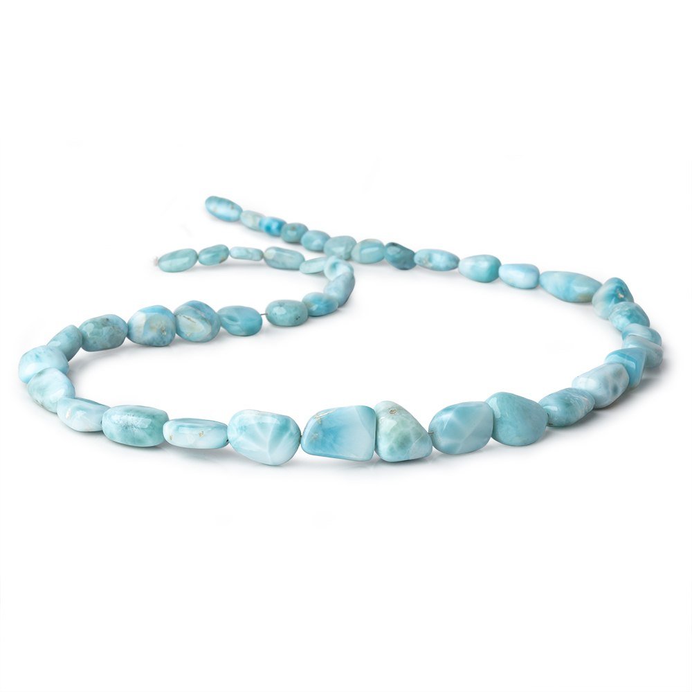 7x5-14x10mm Larimar Plain Nugget Beads 18 inch 42 pieces AA