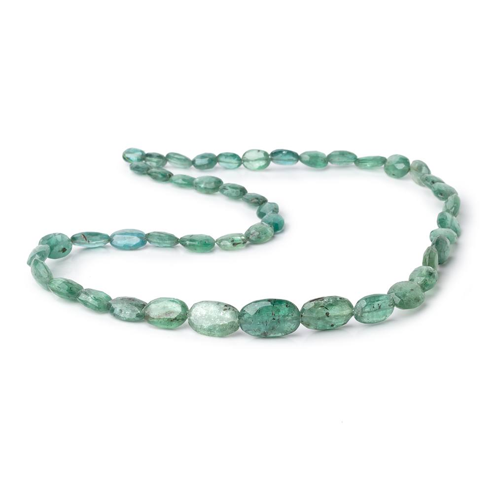 7x5-15x9mm Dark Green Kyanite Faceted Oval Beads 16 inch 46 pieces