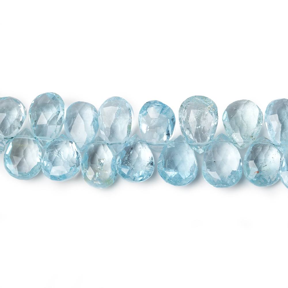 7x5-9x6mm Sky Blue Topaz Beads Pear Briolette 8 inch 61 pieces