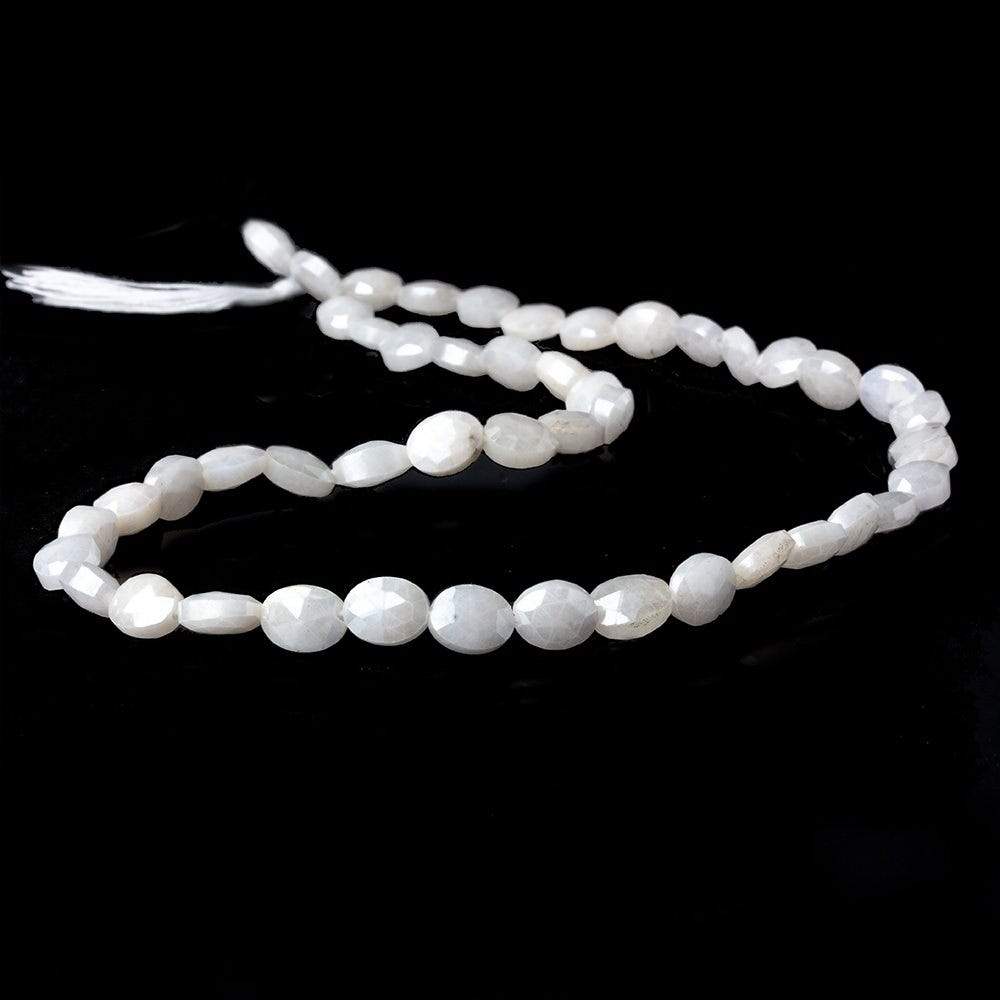 7x5.5mm Mystic Pearly White Quartz faceted ovals 16 inch 48 pieces