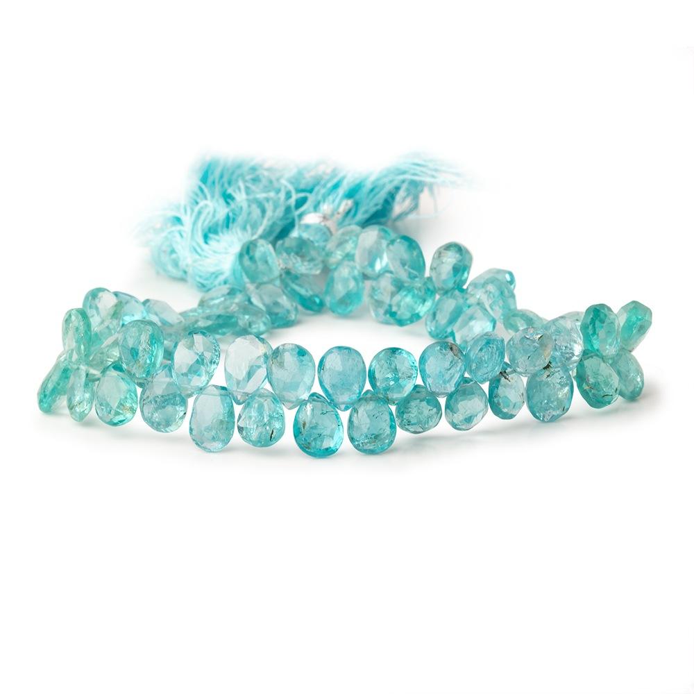 7x5mm Apatite Faceted Pear Beads 8 inch 58 pieces