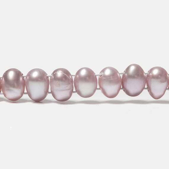 7x5mm Ice Pink Double Drilled Oval Freshwater Pearls 15.5 inch 76 pieces