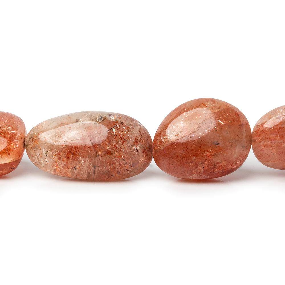 7x6-26x14mm Sunstone Plain Nugget Beads 18 inch 28 Pieces