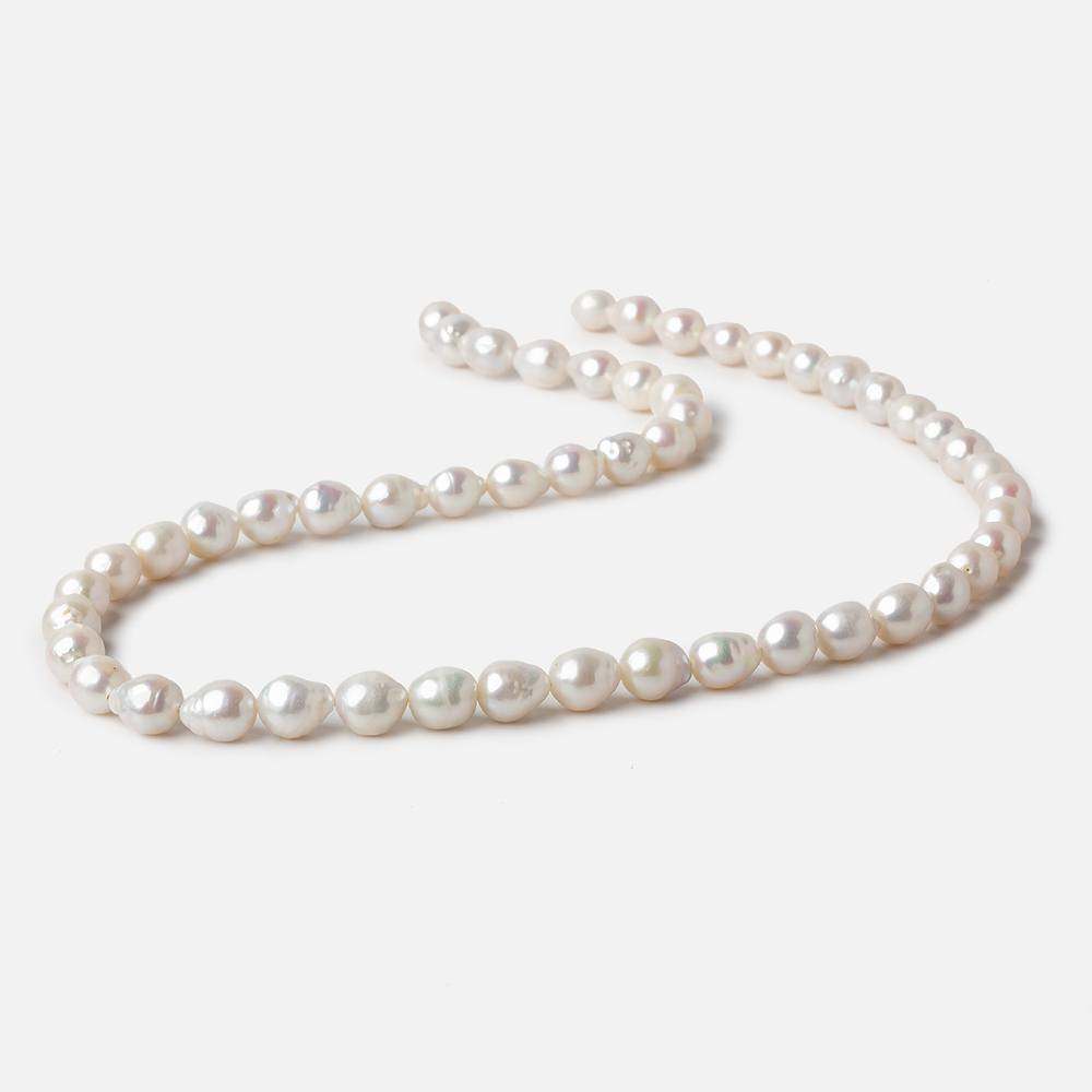 7x6-8.5x7mm Off White Petite Ultra Baroque Freshwater Pearls 15.5 inch 53 pieces