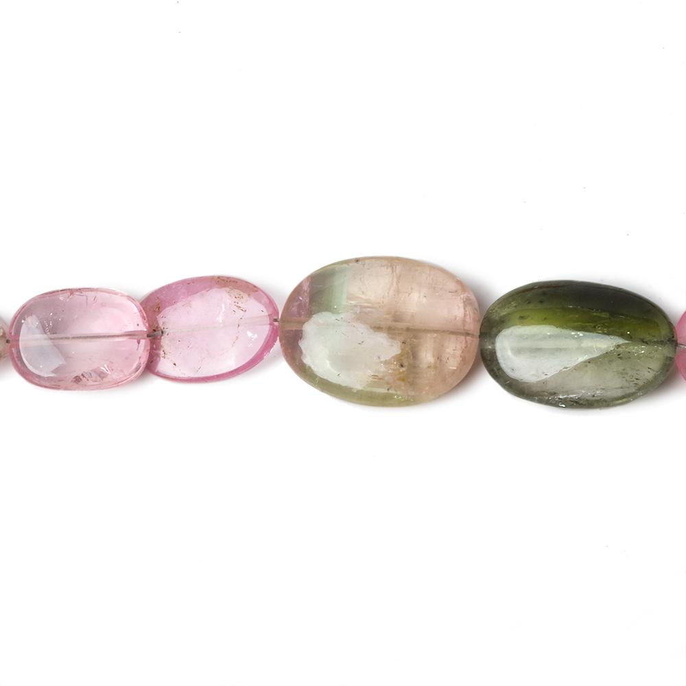 7x7-18.5x11.5mm Multi Color Tourmaline Plain Nugget Beads 18 inch 36 pieces