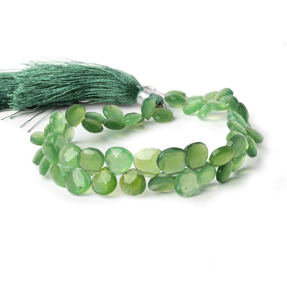 7x7-8.5x8.5mm Serpentine Faceted Heart Beads 8 inch 52 pieces A