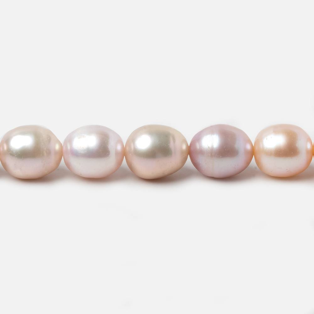 7x8-8x9mm Tri Color Oval Straight Drilled Freshwater Pearls 16 inch 43 pieces