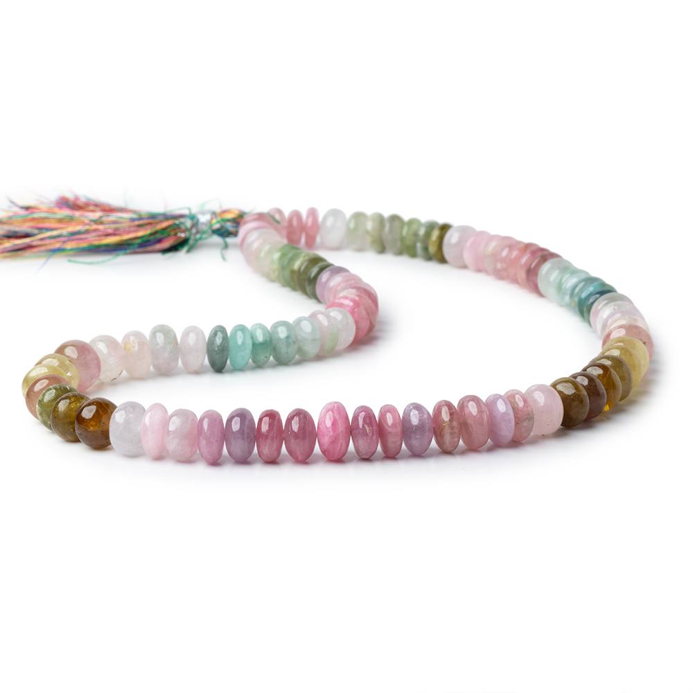 8-10mm Afghani Tourmaline Plain Rondelle 16 inch 87 Beads A
