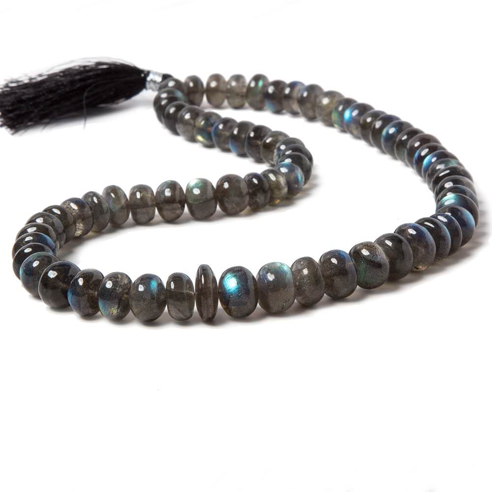 8-10mm Labradorite Plain Rondelle Beads 15 inch 67 pieces
