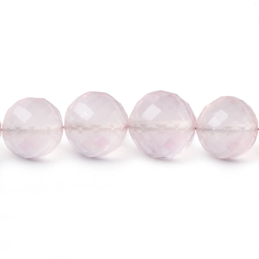 8-10mm Rose Quartz Faceted Round beads 15 inch 43 pieces AA