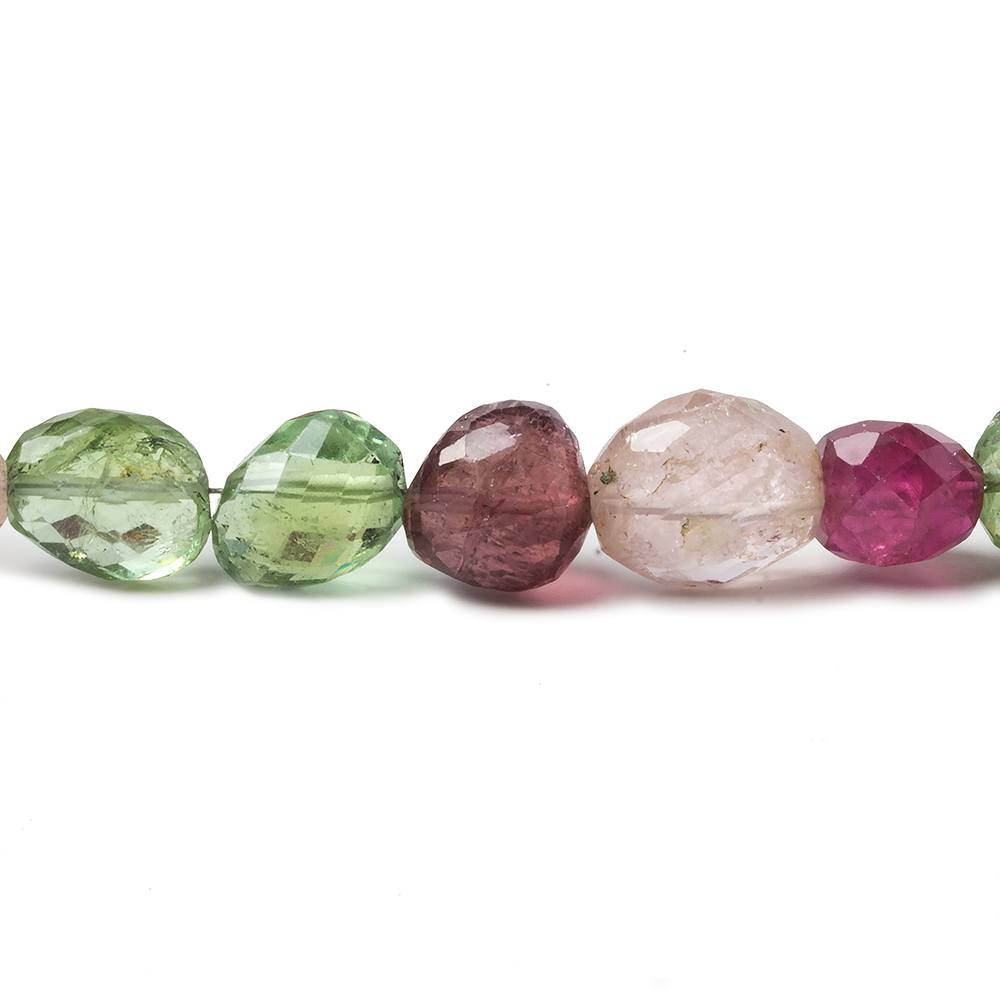 8-13mm Afghani Tourmaline Faceted Nugget Beads 15 inch 37 pieces