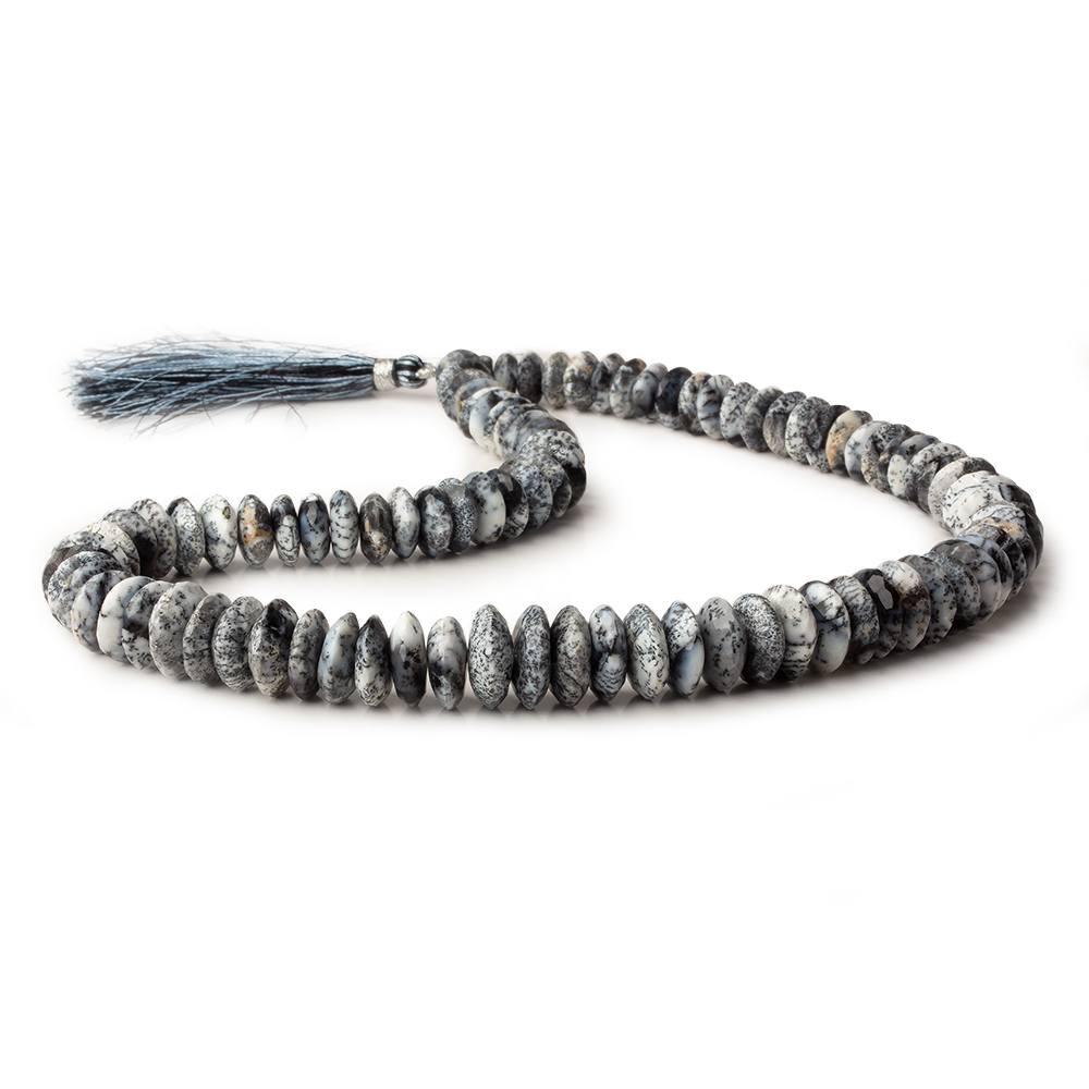 8-13mm Dendritic Opal German Faceted Rondelles 16 inch 95 beads