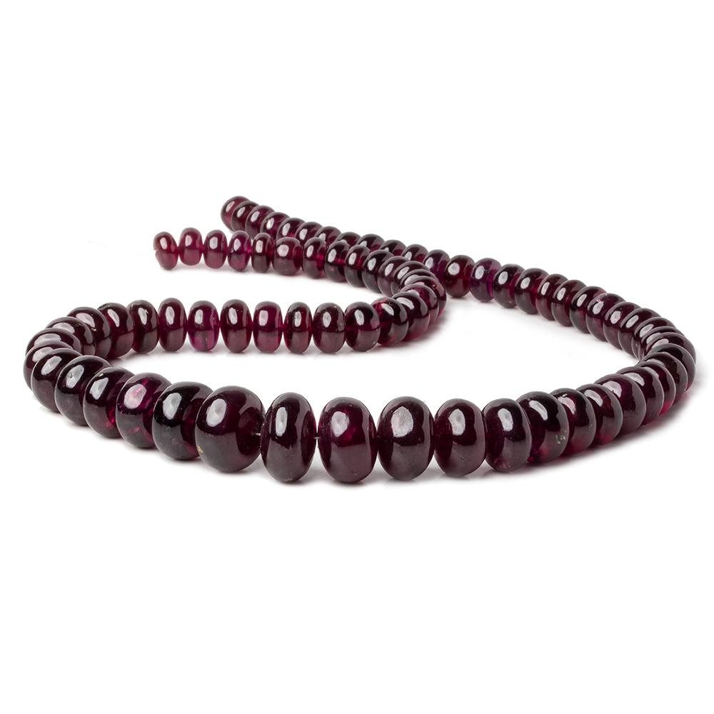 8-14mm Rhodolite Garnet plain rondelle beads 17 inch 74 AAA