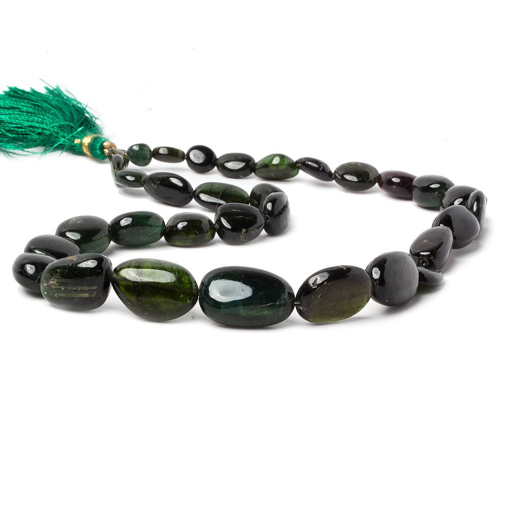 8-17mm Green Tourmaline Plain Nugget Beads 13.5 inch 29 pieces