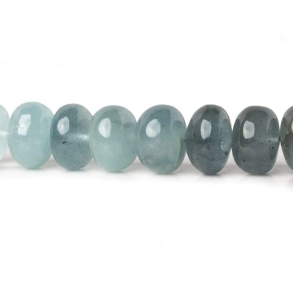 8-9mm Aquamarine plain rondelle Beads AA Grade 16 inch 70 pieces