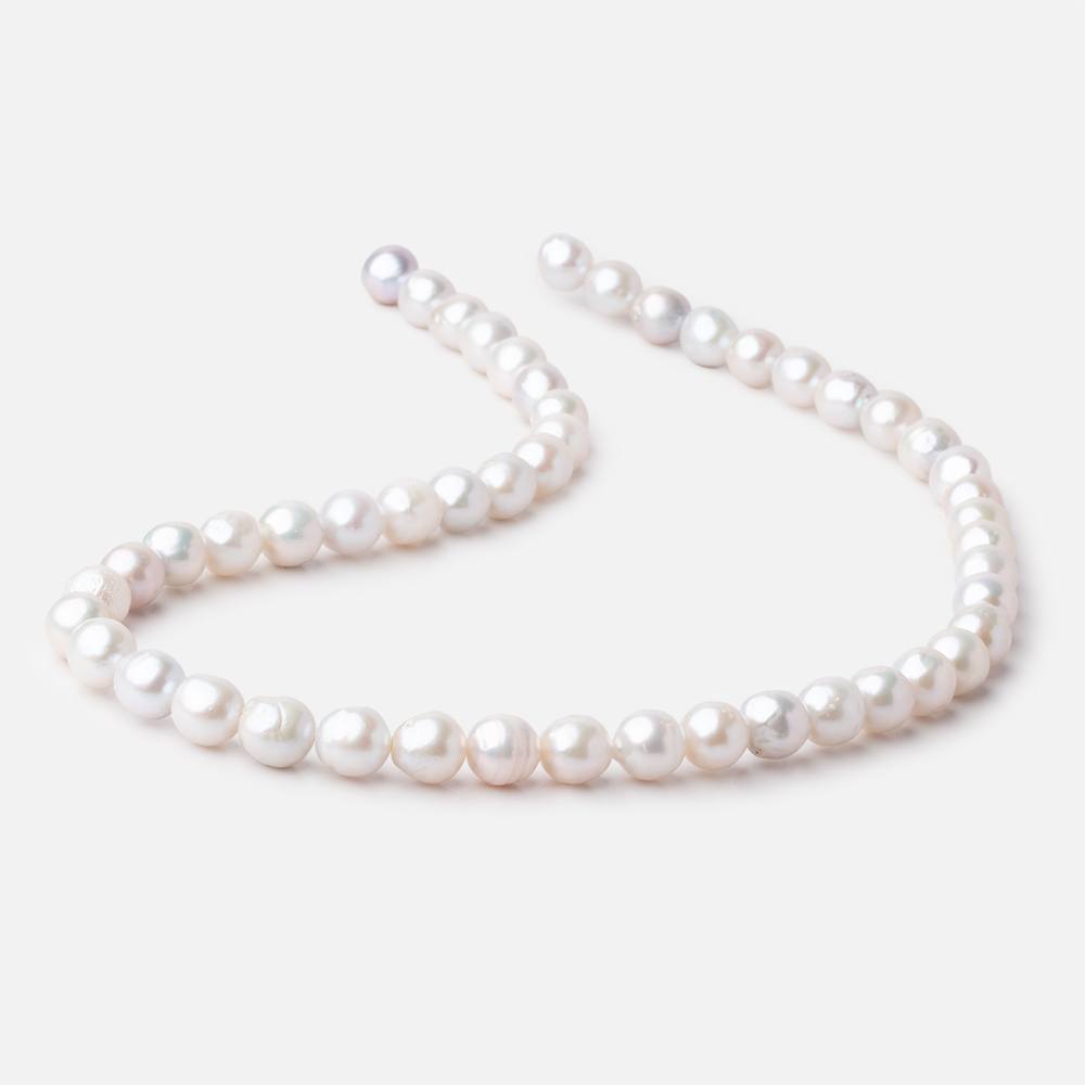 8-9mm Off White Petite Ultra Baroque Freshwater Pearls 16 inch 47 Beads AAA