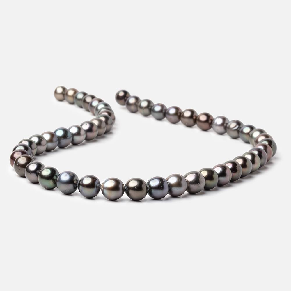 8-9mm Peacock Tahitian Saltwater Pearl Beads 16 inch 48 pieces A