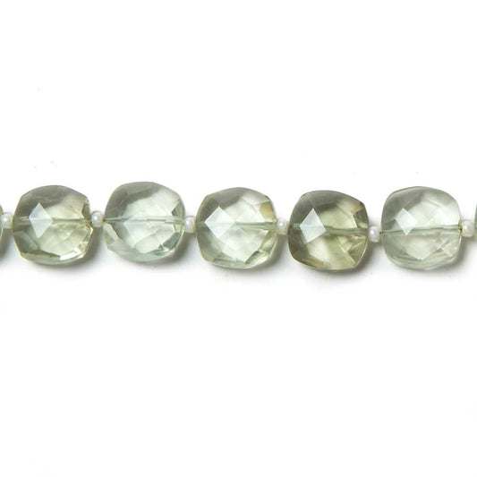 8-9mm Prasiolite faceted pillow beads 14 inch 34 pieces